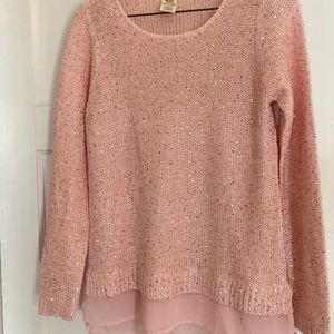 Faded glory pink glitz sweater